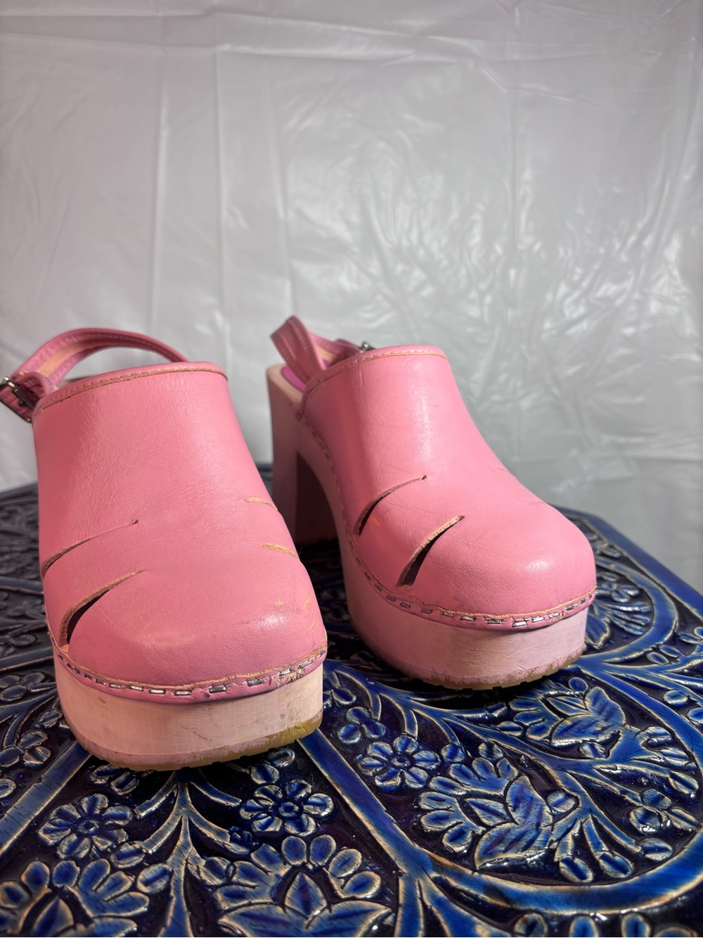 Swedish Hasbeens Women's Pink Platform Clog Size 38, 7.5 - Picture 11 of 11